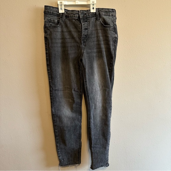Old Navy Grey Up Skinny Jeans Size 12 - Picture 1 of 3
